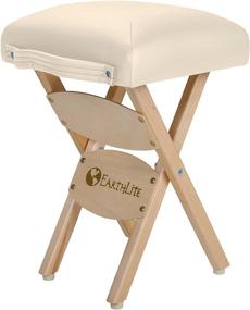 img 4 attached to 🪑 EARTHLITE Wooden Folding Stool - Hardwood Maple, CFC-Free: Ideal Massage Table/Stool for Medical Spa, Facial Salon, and More!