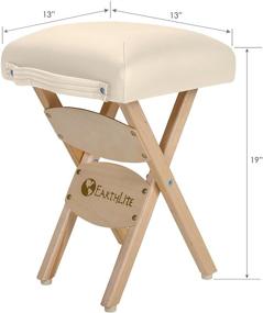 img 3 attached to 🪑 EARTHLITE Wooden Folding Stool - Hardwood Maple, CFC-Free: Ideal Massage Table/Stool for Medical Spa, Facial Salon, and More!