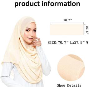 img 3 attached to 🧕 Elegant LMVERNA Chiffon Muslim Scarves for Women's Fashionable Accessories