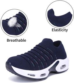 img 1 attached to PromArder Breathable Comfortable Platform Sneakers Women's Shoes and Athletic