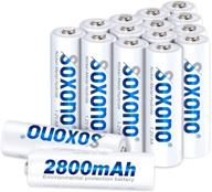 🔋 перезаряжаемые батарейки aa soxono 16 штук - аккумуляторы 1.2v 2800mah с низким саморазрядом - долговечное и надежное энергетическое решение. логотип