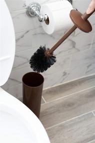 img 1 attached to 🚽 Klickpick Home Compact Deep Cleaning Toilet Bowl Brush and Holder Caddy Set: Efficient Bathroom Storage and Organization Solution with Space-saving Sturdy Covered Brush -Bronze