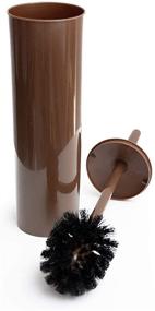 img 3 attached to 🚽 Klickpick Home Compact Deep Cleaning Toilet Bowl Brush and Holder Caddy Set: Efficient Bathroom Storage and Organization Solution with Space-saving Sturdy Covered Brush -Bronze