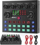 🎧 remall v8 sound card with audio mixer, sound effects board for streaming and podcasting. v9 & v8s compatible, voice changer, and podcast equipment bundle. (random edition) logo