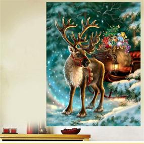 img 2 attached to Fipart Painting Stickers Decoration Elk（18X12Inch