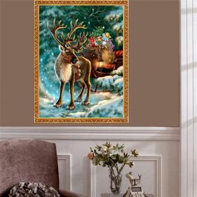 img 3 attached to Fipart Painting Stickers Decoration Elk（18X12Inch
