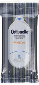 img 3 attached to 🧻 Влажные салфетки Cottonelle Fresh Care: путевой набор, 12 пачек по 10 салфеток каждая (всего 120 салфеток) - компактное и удобное средство гигиены в пути