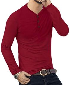 img 3 attached to 👕 Men's Casual Henley Fashion T-Shirt - MLANM Clothing