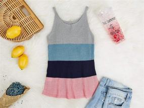 img 2 attached to Stylish Xineppu Girls Summer Striped Sleeveless Girls' Clothing: Perfect for Fashionable Kids!