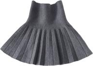 👗 flared pleated skater girls' clothing and skirts & skorts - knitted for casual style logo