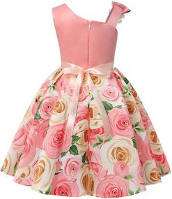 img 3 attached to 🌸 Stylish and Elegant Flower Girl Dress for Girls 3-10 Years - KISSOURBABY Formal Pageant Ruffles Tutu Dress