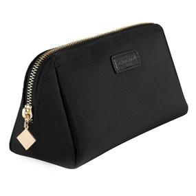 img 4 attached to CHICECO Handy Cosmetic Pouch Clutch Makeup Bag - Black/1260D: Stylish and Functional Travel Organizer for Your Beauty Essentials