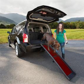 img 3 attached to 🐾 Kurgo Wander Collapsible Dog Ramp: Bi Fold Ramp for Arthritic & Dysplastic Dogs, Car/SUV Access, Nonslip & Lightweight Design - Up to 200 lbs Capacity