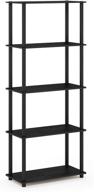 📚 furinno turn-n-tube 5-tier multipurpose shelf display rack in americano/black - compact and versatile logo