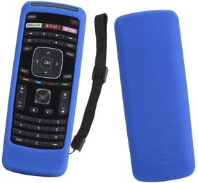 img 4 attached to SIKAI Remote Case For Vizio XRT112 / XRV4TV Smart TV Remote Skin-Friendly Silicone Cover For Vizio XRT112 / XRV4TV Remote Control Shockproof Anti-Lost With Remote Loop (Blue)