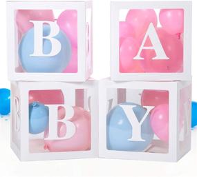 img 4 attached to 🎁 Baby Box Baby Shower Decor Baby Shower Boxes Baby Blocks Decor Gender Reveal Decor Baby Shower Blocks Decoration Letters