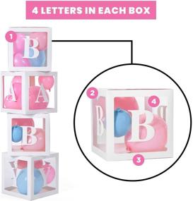 img 3 attached to 🎁 Baby Box Baby Shower Decor Baby Shower Boxes Baby Blocks Decor Gender Reveal Decor Baby Shower Blocks Decoration Letters