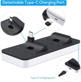 img 1 attached to 🔌 PS5 Wireless Controller Charger with Dual Detachable USB C Ports by YUANHOT: Convenient Charging Station