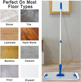 img 1 attached to 🧹 Mr. Towels Microfiber Floor Mop: 360 Rotating, Adjustable Handle, 2 Reusable Pads - The Perfect Tile, Laminate, Hardwood Floor Cleaner!