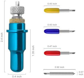 img 2 attached to 🔪 Премиальные 15 шт. Запасные лезвия для Silhouette Cameo 3 - Немецкие карбидные режущие лезвия с держателем лезвий включены