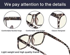 img 2 attached to 👓 Women's Square Clear Lens Frame BLUELESS Computer Reading Glasses - Blue Light Blocking Glasses