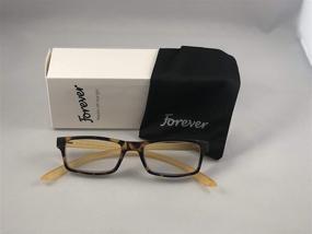 img 2 attached to 👓 Forever Men's Blue Block Reading Computer/Glasses: Tortoise/Gold, 1.50 - Protect Your Eyes From Digital Strain!