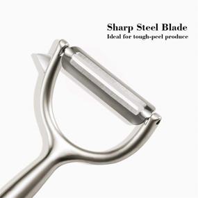 img 3 attached to 🔪 Beneno Zinc Alloy Premium Swivel Fruit and Vegetable Peeler with Built-in Blemish Remover | Dishwasher Safe