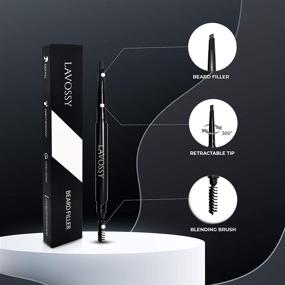 img 1 attached to 🎩 LAVOSSY Beard Pencil Filler for Men: Achieve a Sleek & Natural Look with Long-Lasting, Easy-to-Use Black Beard Pen – Water/Sweat Proof Solution