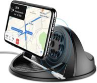 📱 10w fast charging wireless car charger mount: anti-slip car phone holder for iphone, samsung, android smart phones, gps devices & more (black 3) logo