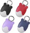 bovipo leather case compatible with apple airtag with key chain ring 1 logo