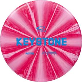 img 4 attached to 🥏 Blue Burst Pattern Keystone (170g+), a Disc Golf Putter for Frisbee Golf Putting and Approaching - Varying Stamp Color & Retro Style by Latitude 64