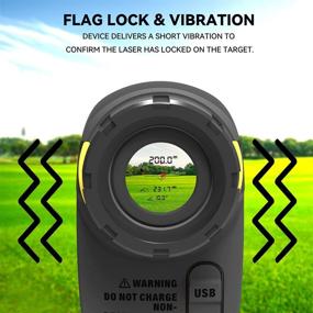 img 2 attached to 🏌️ KAREEME Golf Rangefinder with Slope: A Rechargeable PF260 Laser Range Finder with Flag-Lock Tech, Vibration, and Multiple Measurements. Includes Two Batteries for Extended Use (Yellow)