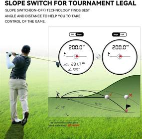 img 3 attached to 🏌️ KAREEME Golf Rangefinder with Slope: A Rechargeable PF260 Laser Range Finder with Flag-Lock Tech, Vibration, and Multiple Measurements. Includes Two Batteries for Extended Use (Yellow)