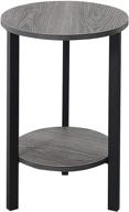 🌿 graystone weathered gray/black 2-tier plant stand, 24 inches - convenience concepts logo