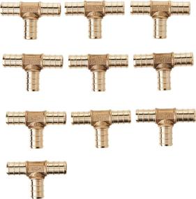 img 1 attached to 🦈 SharkBite UC362LFA10 1/2" Tee PEX Barb Fitting (10-Pack) – Brass, 10 Count