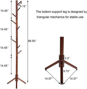 img 1 attached to AHOME Adjustable Entryway Standing Clothes Furniture