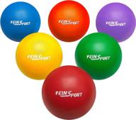 feinsport soft foam dodgeball set for indoor/outdoor playground games, kids & adults - 6 pack with mesh storage bag logo