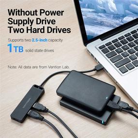 img 3 attached to 🔌 VENTION 4-Port USB 2.0 Hub with Charging Port for MacBook Pro, iMac, Surface Pro and More - Compact Design