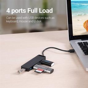 img 1 attached to 🔌 VENTION 4-Port USB 2.0 Hub with Charging Port for MacBook Pro, iMac, Surface Pro and More - Compact Design