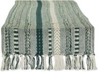 🏡 dii farmhouse braided stripe table runner collection in dark green – 15x108 inches логотип