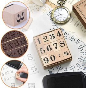 img 3 attached to 📅 32-Piece Number Stamp Set - Vintage Dairy Stamps for Card Making, DIY Craft, and Scrapbooking - UCEC Wooden Rubber Stamp Collection with Week & Month Number Designs