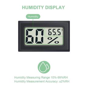 img 1 attached to Mini Digital Thermometer Hygrometer 4-Pack for Indoor Humidity Monitoring - Fahrenheit (℉) Temperature Humidity Gauge Meter - Ideal for Humidors, Greenhouses, Gardens, Cellars, Closets, Fridges, and More - by DWEPTU