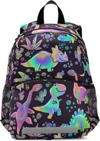 img 4 attached to Rainbow Dinosaurs Toddler Backpack Preschool