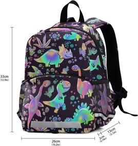 img 2 attached to Rainbow Dinosaurs Toddler Backpack Preschool