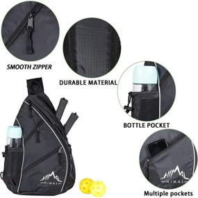 img 2 attached to 🎒 Himal Pickleball Bag - Versatile Sling Bag for Pickleball, Tennis, and Racketball - Backpack with Water Bottle Holder for Men and Women