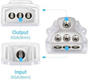 img 1 attached to 💥 BRIGHTFUN HX-DB 3 Way Power Distribution Block: Amplify & Split Audio with 0 Gauge Input & 4 Gauge Outputs!