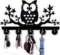 night owl wall wooden hooks indoor use key holder логотип