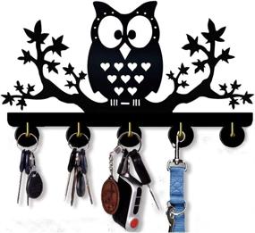 img 4 attached to Night Owl Wall Wooden Hooks Indoor Use Key Holder