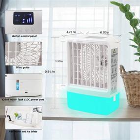 img 2 attached to 🌬️ Portable Air Cooler: Personal Mini 4000mAh AC Fan for Office & Bedroom