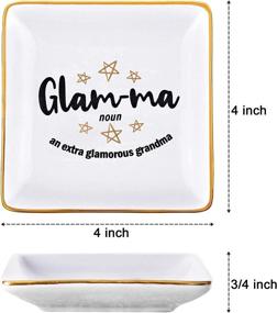 img 1 attached to 👵 Glamma Grandma Jewelry Tray: Birthday & Christmas Gift - Ring Dish, Promoted to Grandma Trinket Dish